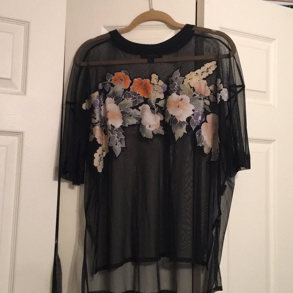 Sheer appliquéd ALLSAINTS top